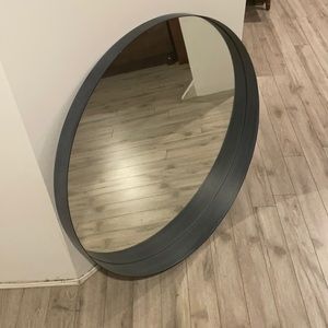 CB2 classic round mirror in metal
